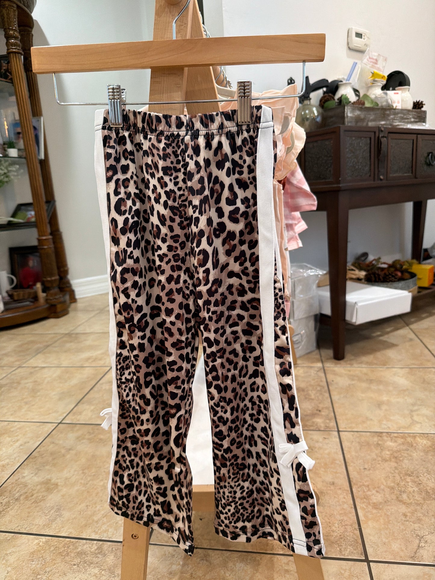 Athletic Cheetah Bow Pants