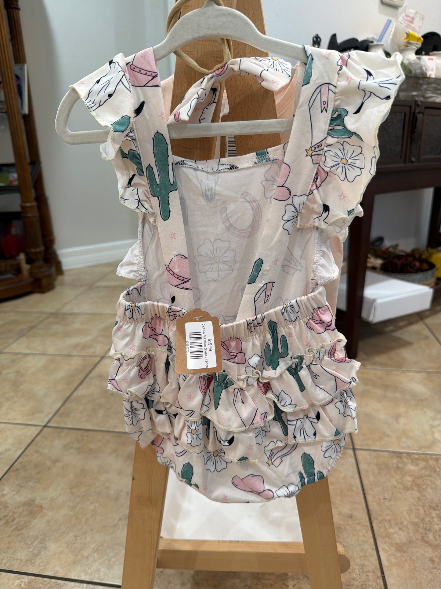 Cactus & Pink Boots Onesie