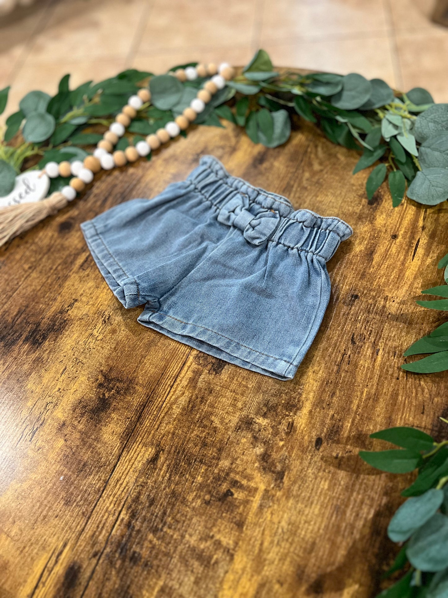 Bow Tie Jean Shorts