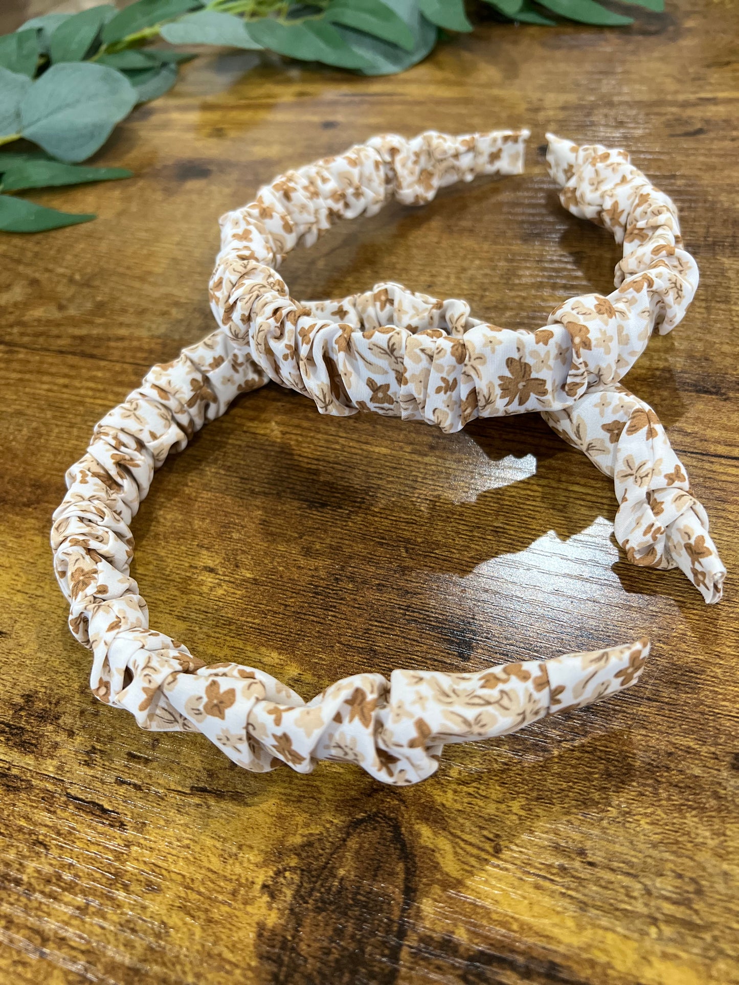 Tan Flowers Headband