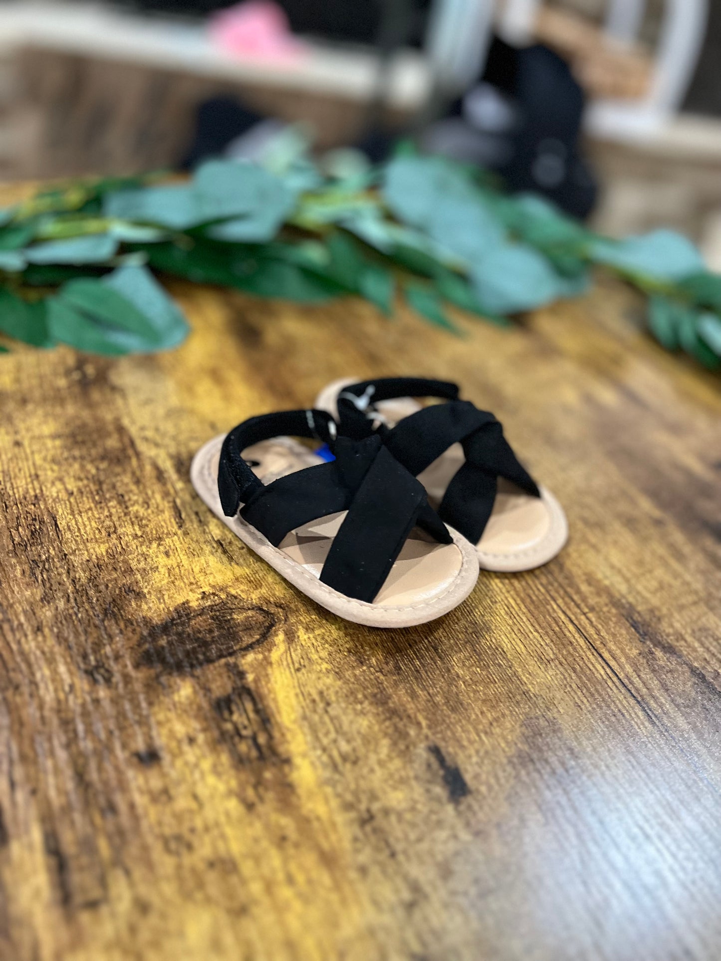 Baby Cross Sandals Black