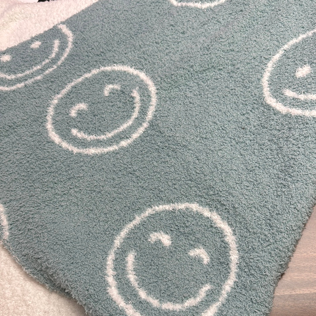 Blue Smiley Blanket