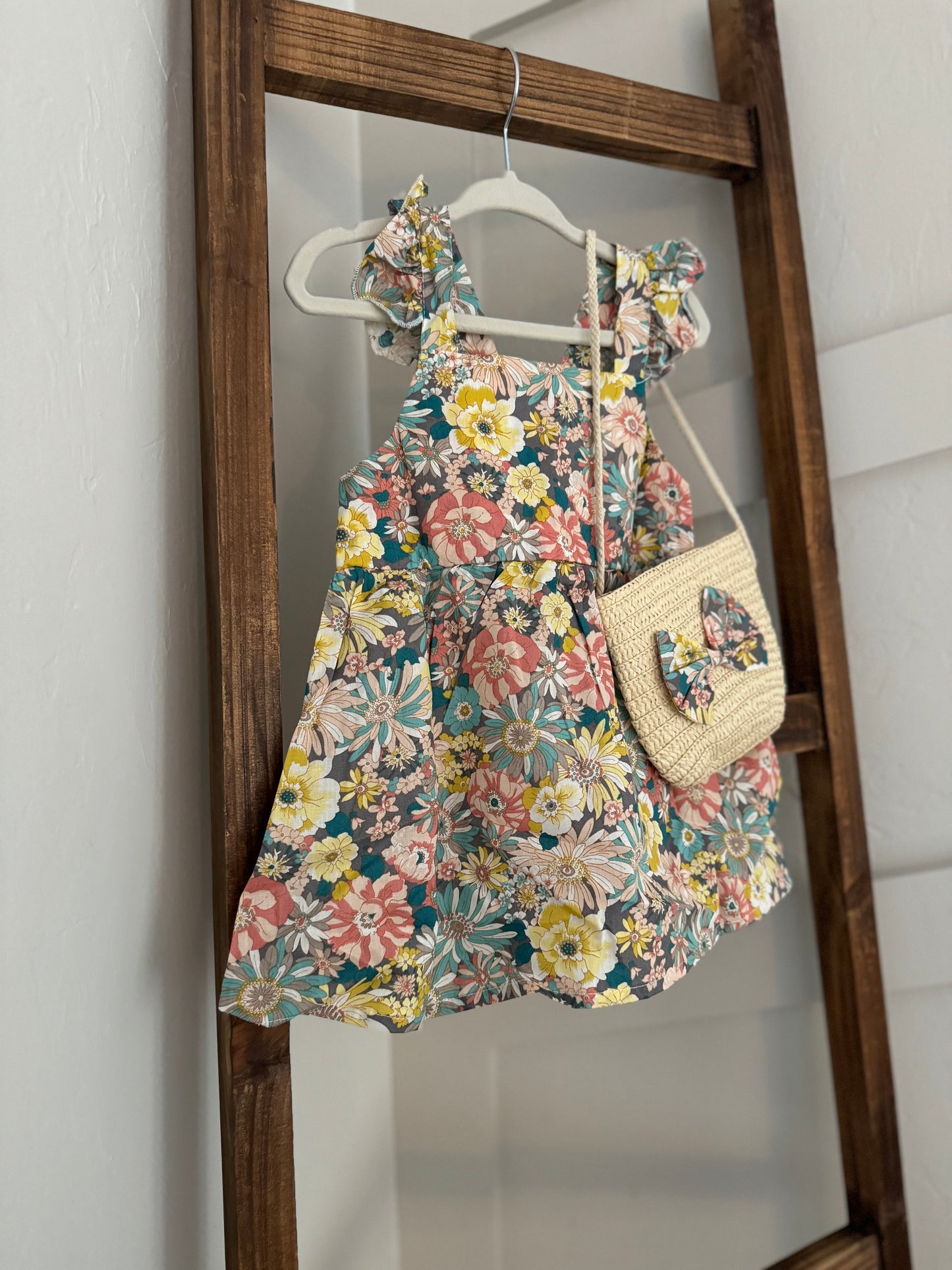 Fall Floral Dress & Purse Set