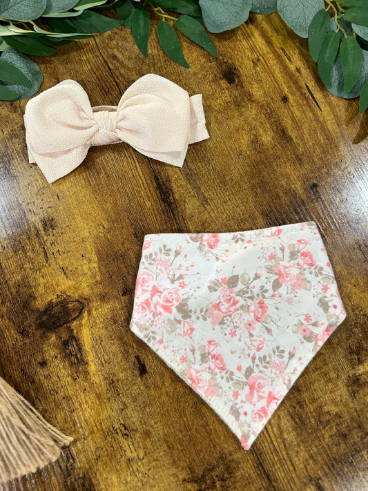 Bow and Bib- Floral