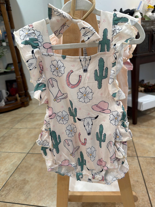 Cactus & Pink Boots Onesie