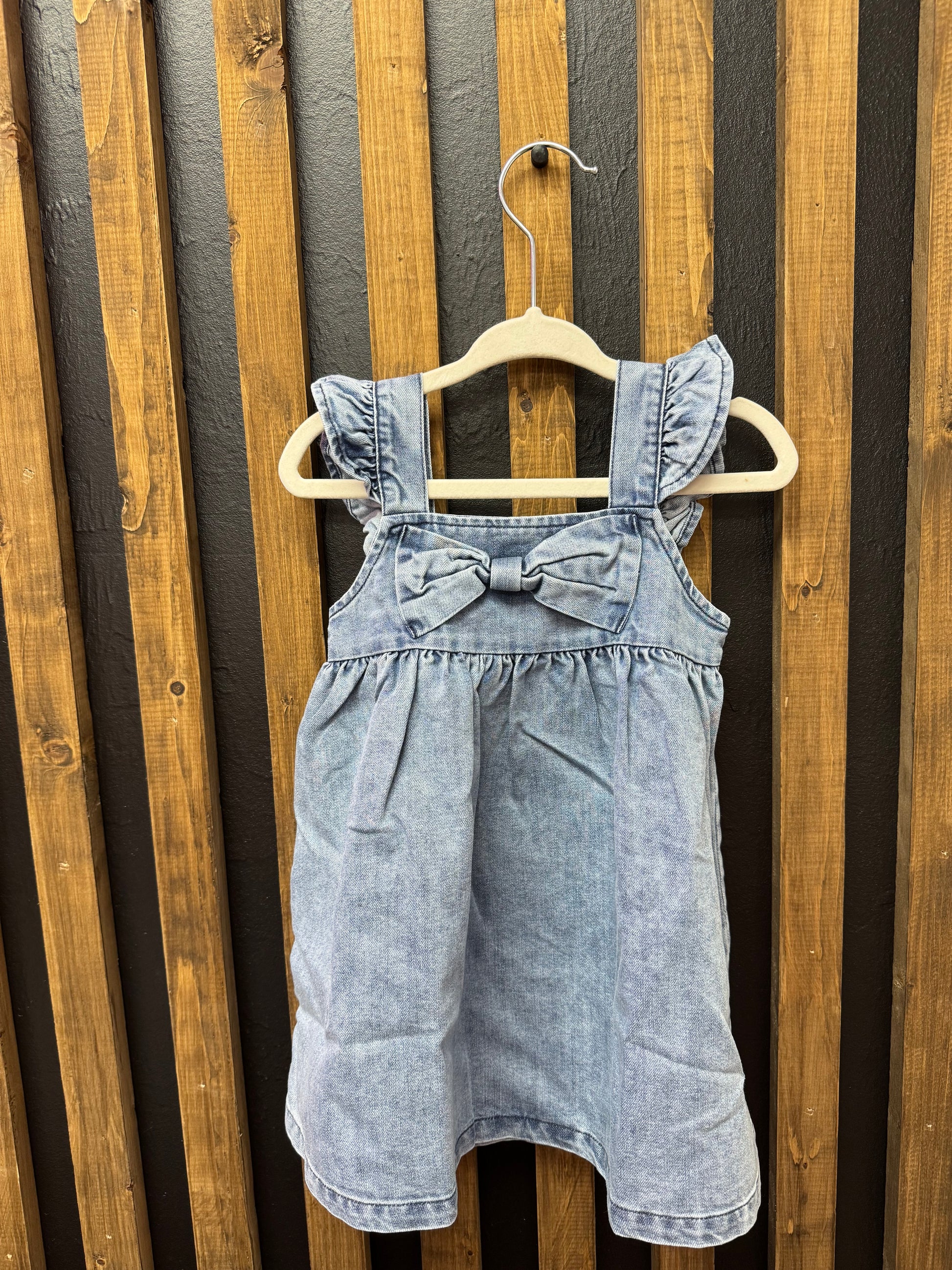Bow Denim Dress Little Babes & Co. LLC Bow Denim Dress Little Babes & Co. LLC