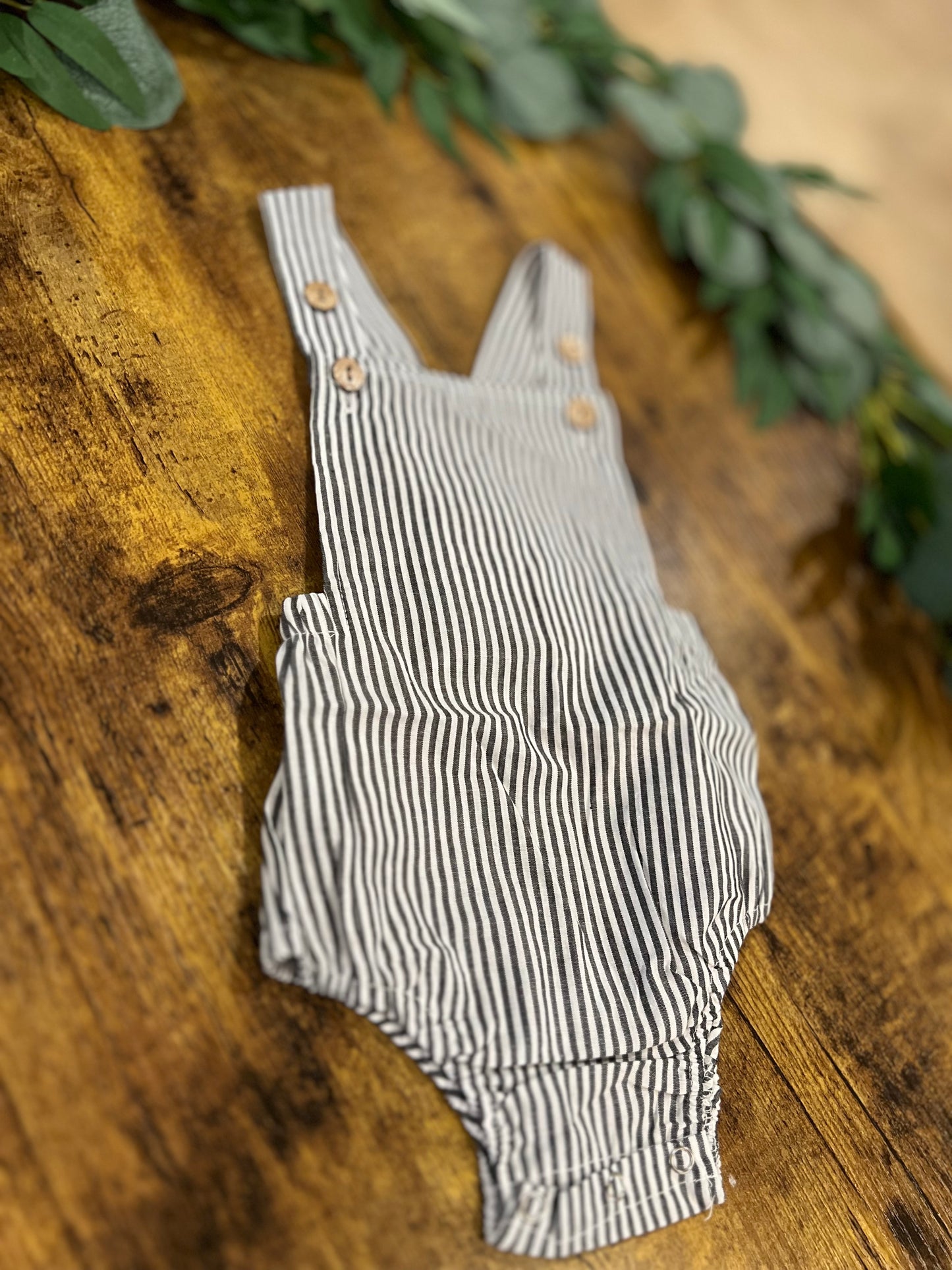 Boy Overall Onesie Dark Gray