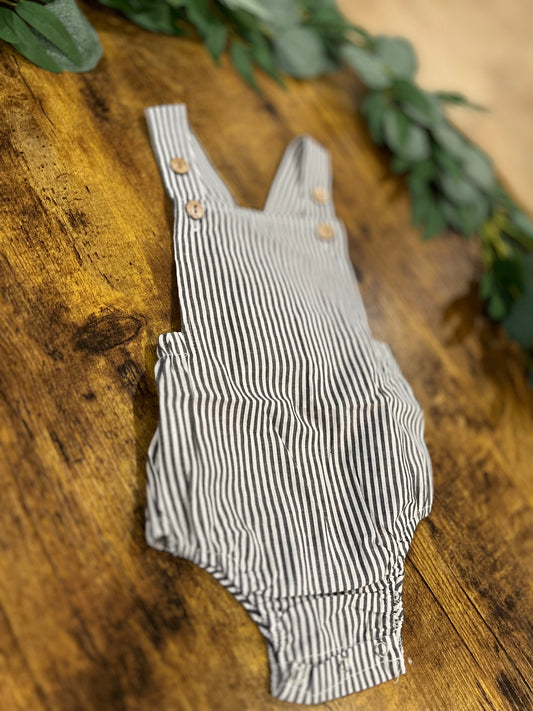 Boy Overall Onesie Dark Gray