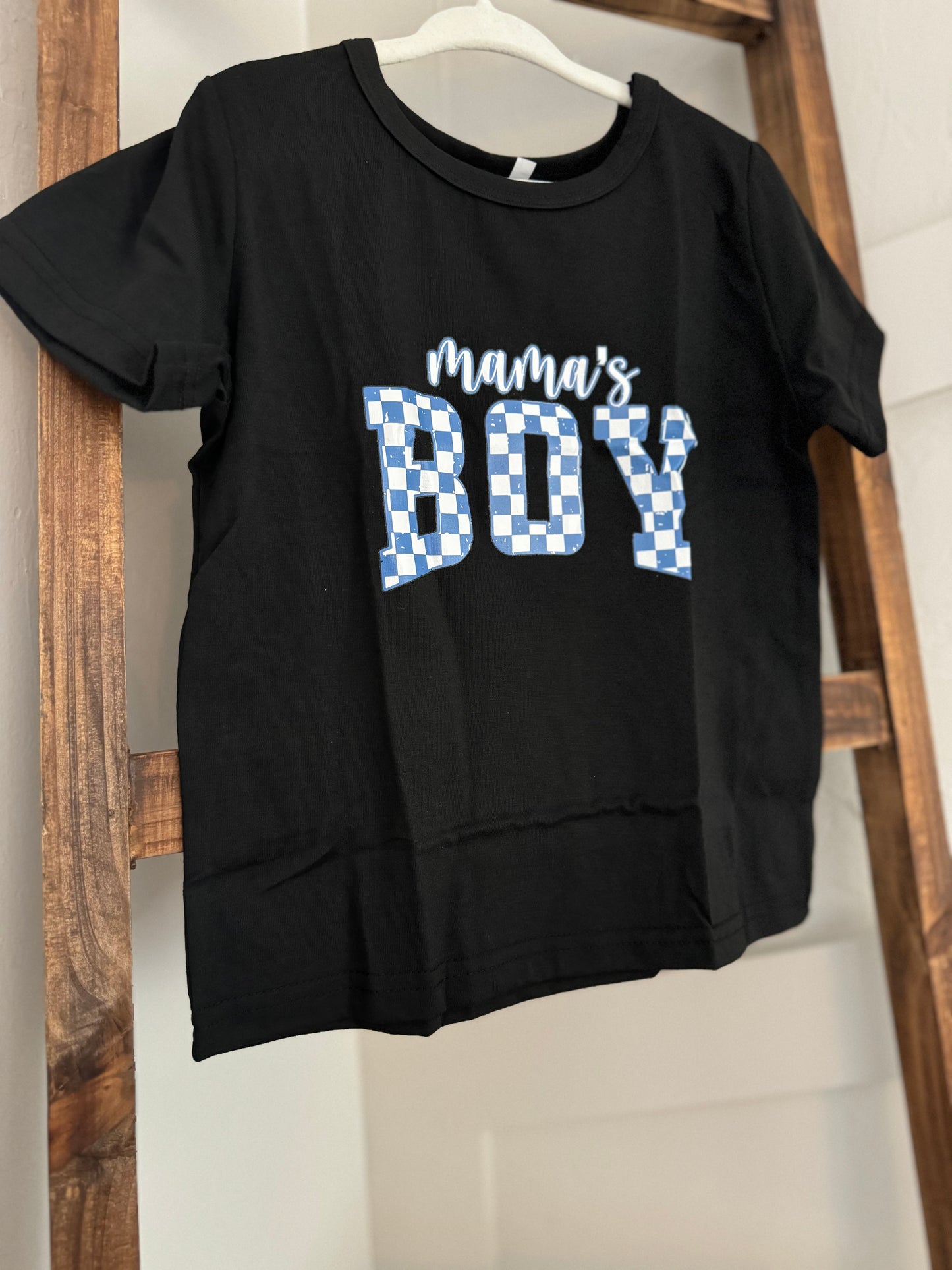 Checkered Mamas Boy Tee