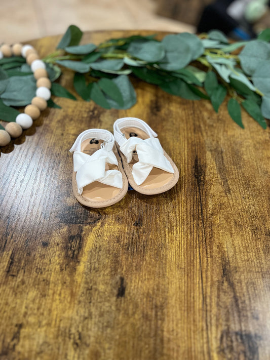 Baby Cross Sandals White