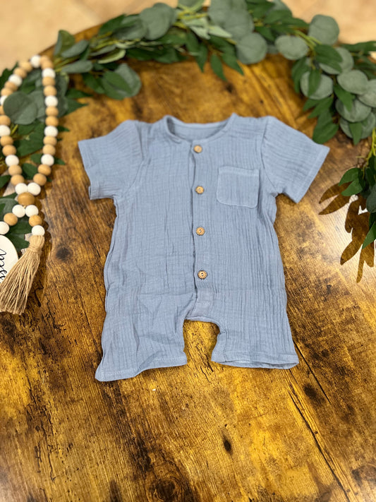 Boys Cotton Gauze Romper