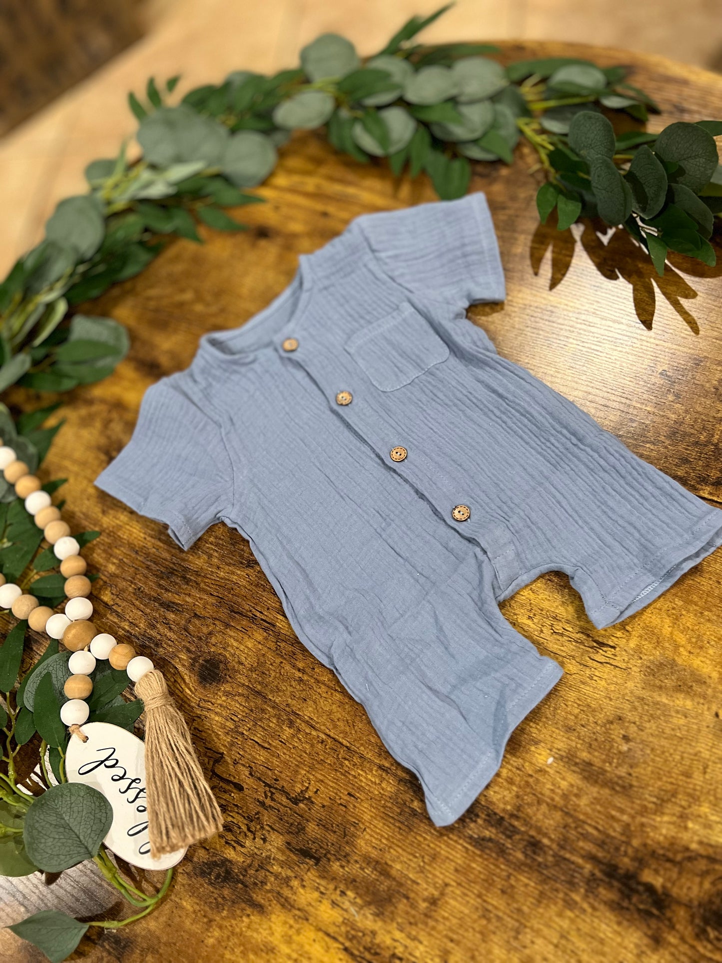 Boys Cotton Gauze Romper