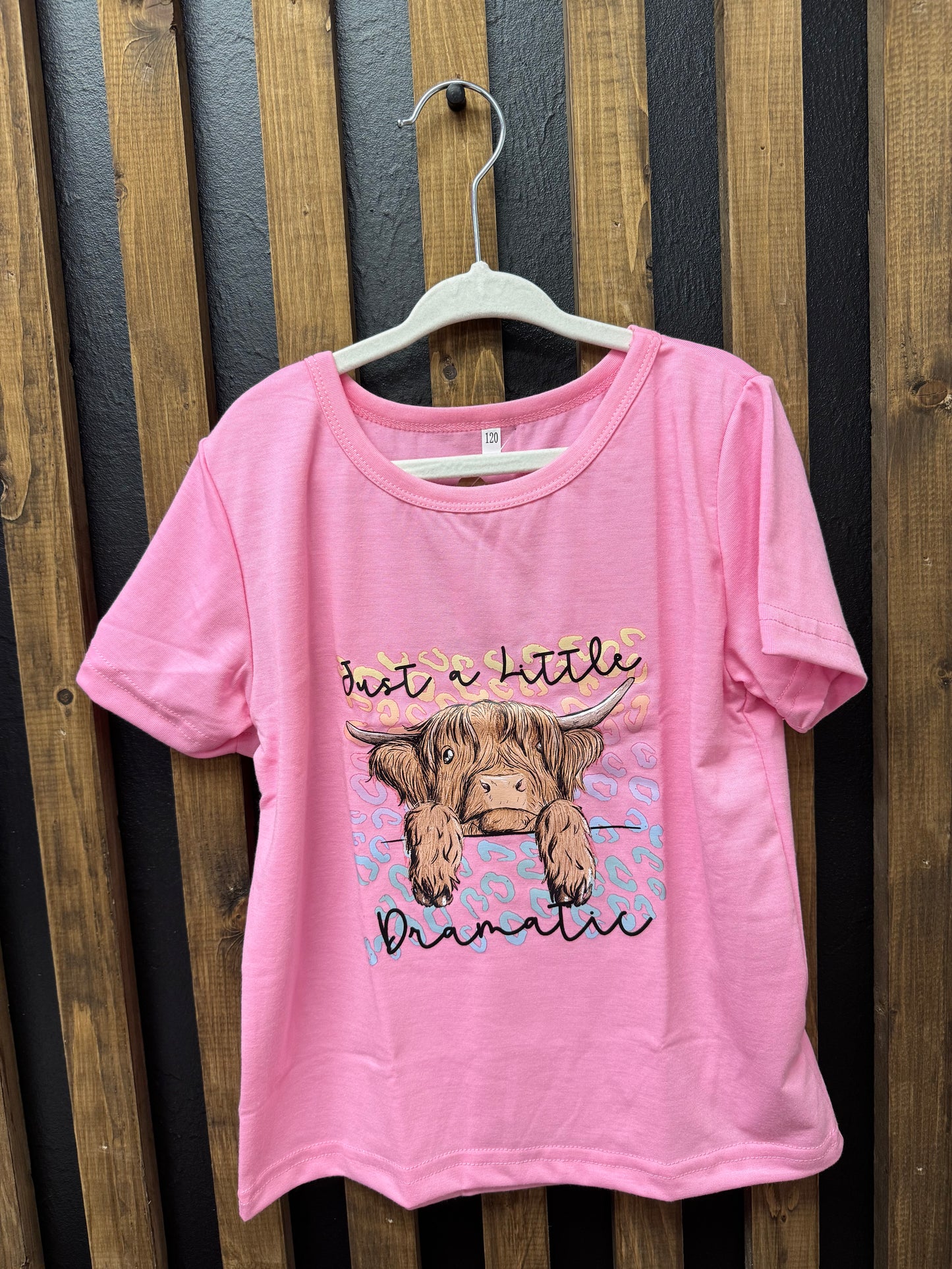 Just A Little Dramatic Tee- Pink