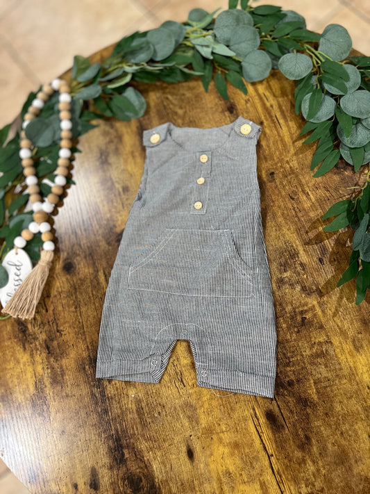 Gray Button Up Romper