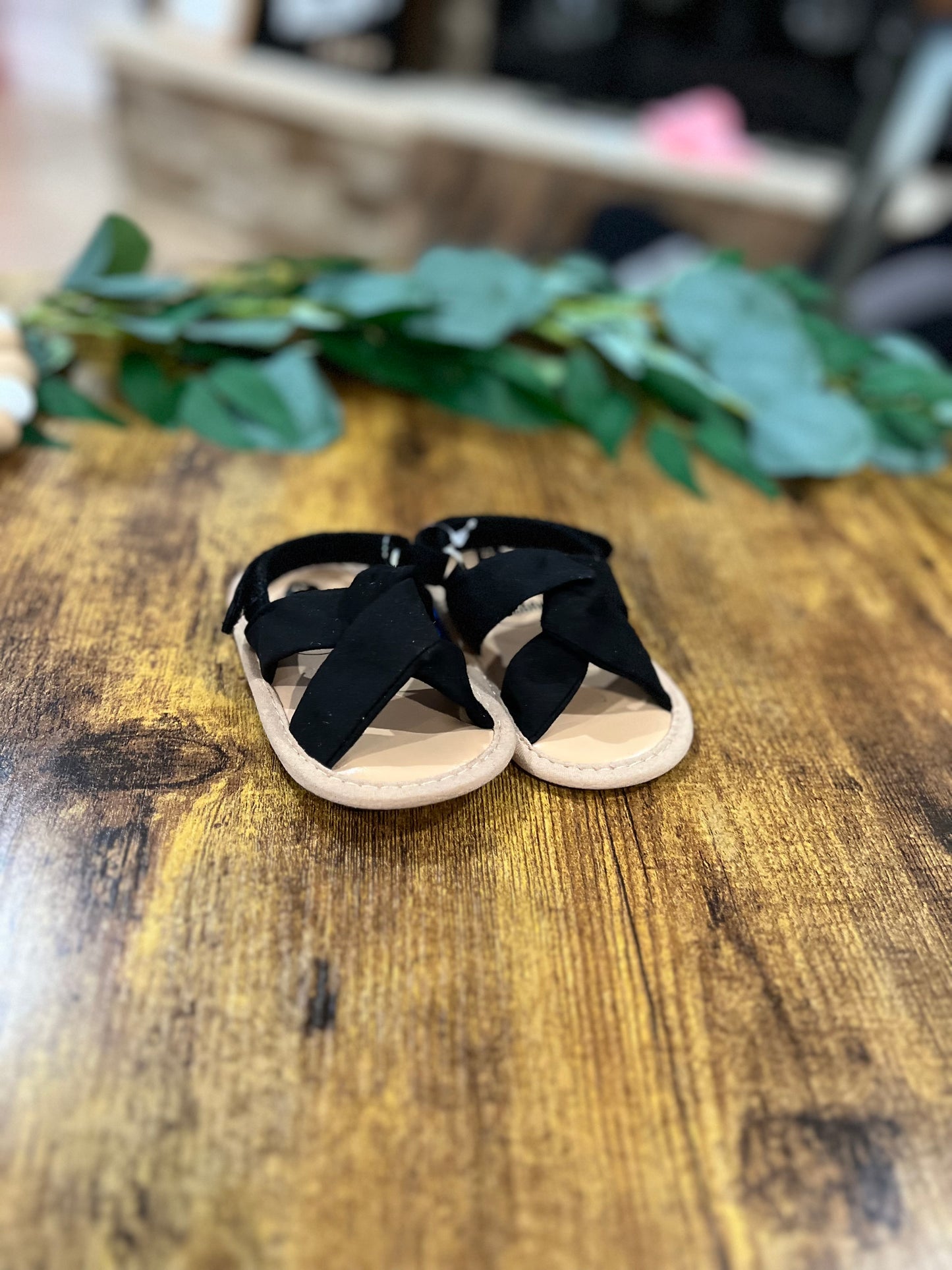 Baby Cross Sandals Black