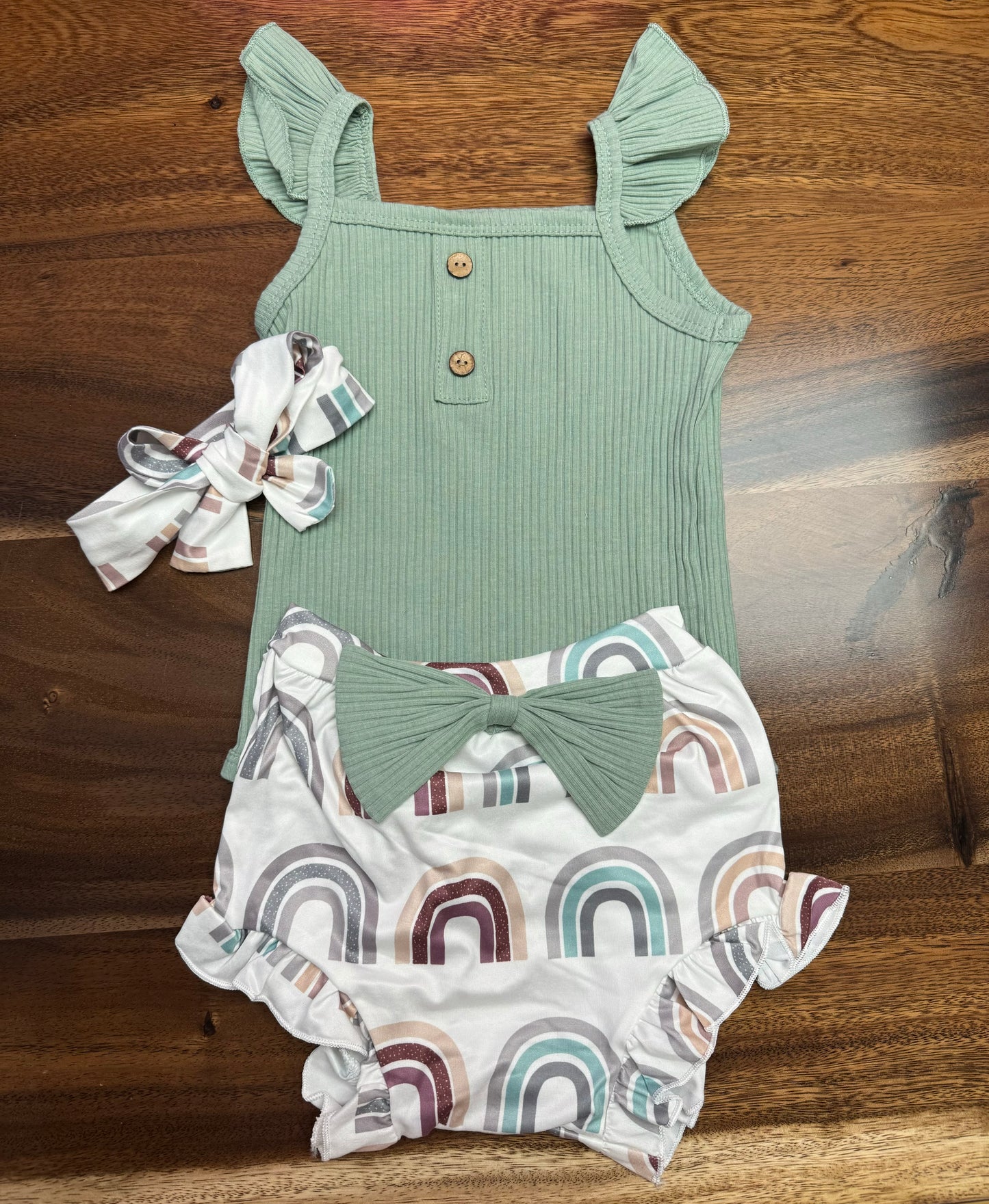 2 piece Rainbow Girly Set