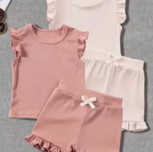 Ruffles Tee & Shorts Set