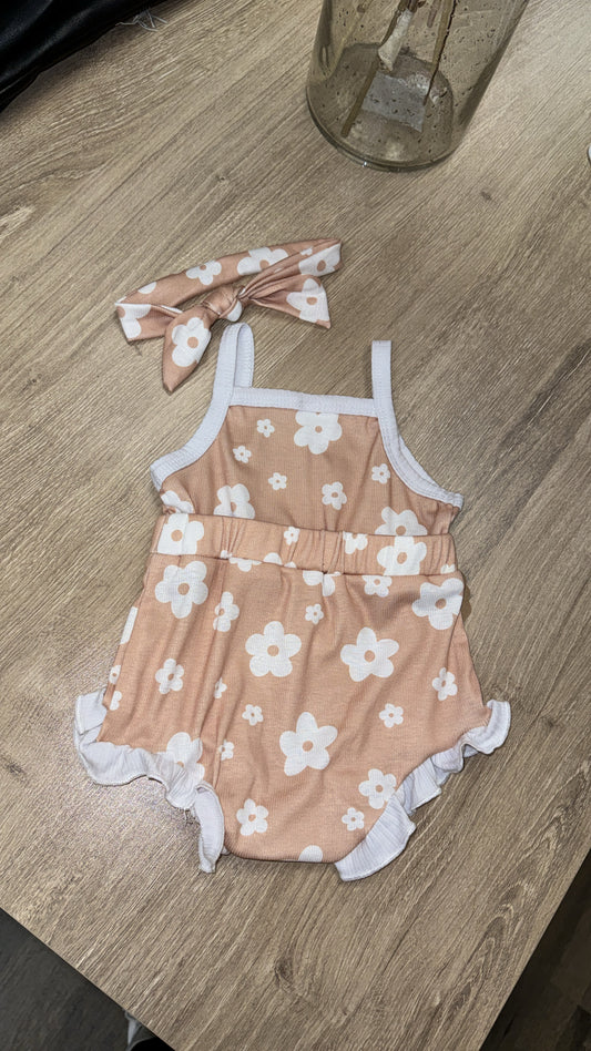 Flower Print Onesie